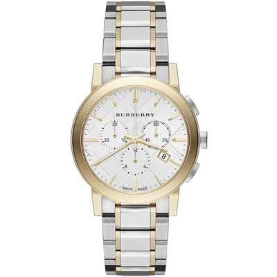 Burberry Unisex Tweekleurig Chronograaf Horloge BU9751
