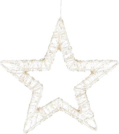 Luca Lighting Ster Hangend met Warm Witte LED Verlichting - Ø36 cm - Metaal - Wit
