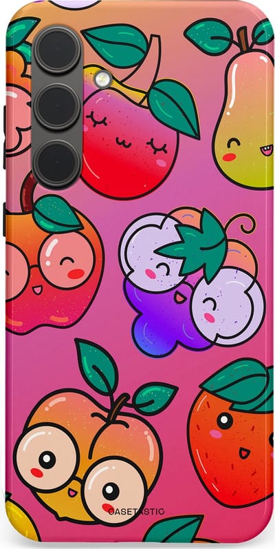 Casetastic Hoesje Geschikt voor Samsung S24 Plus - Stijlvolle Beschermende Duo-layer Case - Fruitige Grapjes