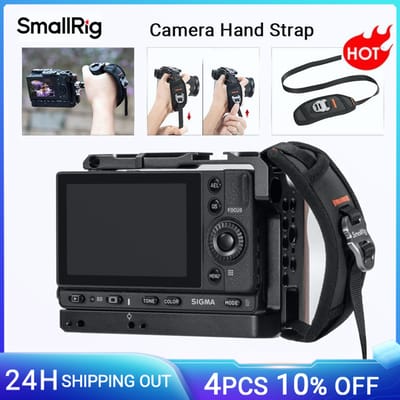 SmallRig Universele Handriem Voor DSLR Camera Kooi Zijhandgreep Met Riem Slot Case Verstelbare Veilige Grip Ondersteuning Rig -2456