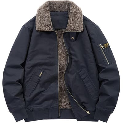 Winter Reversjas, Fluweel en Verdikte Werkkleding Katoenen Jas, Casual Grote Maat Koudebestendige en Warme Jas L black