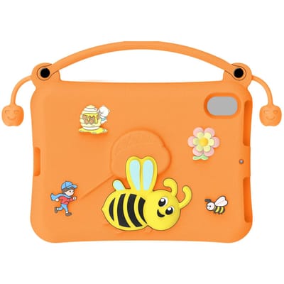 Étui Protecteur EVA Motif Abeille Convient pour IPad Mini 6 7 Protecteur Résistant aux Chocs avec Support Intégré Poignée Portative orange