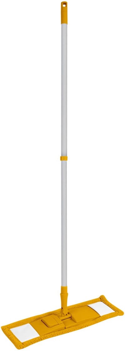 Urban Living Vloerwisser - microvezel - geel - verstelbaar - dweil - mop - schoonmaken