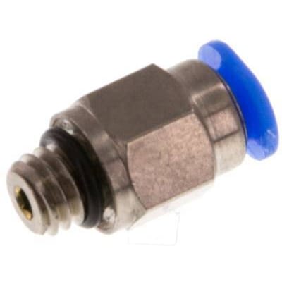 3mm x M 6 Messing/POM Insteekfitting Buitendraad Compact Ontwerp NBR [2 Stuks]