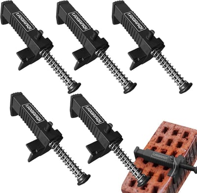 Metselwerk gereedschap - Baksteen voering - Precisie metselen - Verstelbaar spanbereik - 18x11x6 cm - 5 stuks
