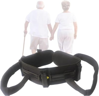 Transferband met Handvatten - Hulpmiddel Mobiliteit - Zorg Patiënten Verplaatsen - Versterkt Nylon Oxford - Maat M - Grijs