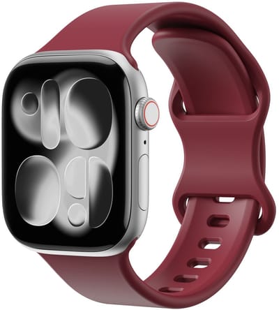 SBG Siliconen Bandje Geschikt voor Apple Watch Ultra | 49MM | Sport Horlogeband Bordeaux