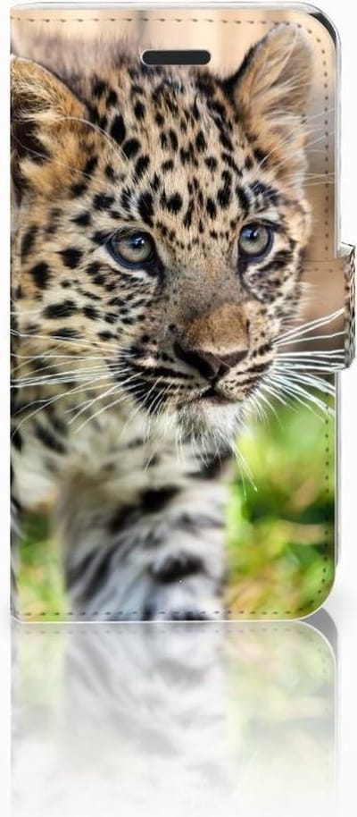 Samsung Galaxy Xcover 3 | Xcover 3 VE Telefoonhoesje met Pasjes Baby Luipaard