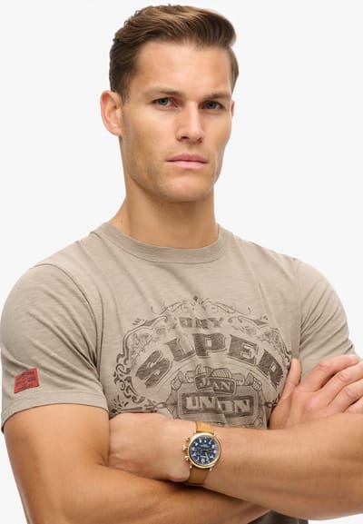 Superdry - Workwear T-shirt met tekstprint - Heren - T-shirts
