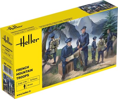 Heller Modelbouwpakket Militaire voertuigen - 81223 French Mountain Troops - Figuren Plastic - 1:35 - Modelbouw
