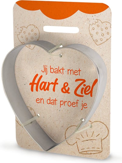 Koekvormpje, hart vorm, Hart&Ziel, koekjesvorm, cadeau idee verjaardag, origineel cadeautje