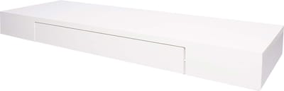 Wandplank MCW-H37, wandplank Hangende plank, lade massief hout 8x80x25cm ~ wit