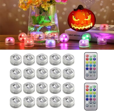 Onderwaterverlichting - Led lampen - Feestelijke decoratie - 13 Kleuren RGB - 20 stuks - Meerkleurig