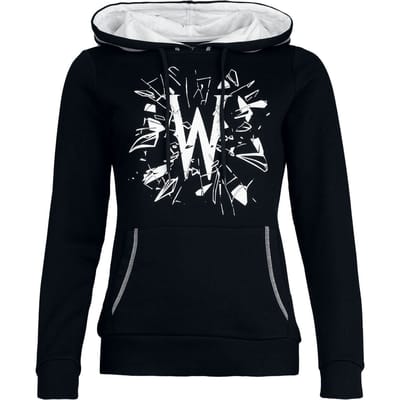 Wednesday - Gothic Trui met capuchon - Wednesday - Broken Glass - S tot XXL - voor Vrouwen - zwart