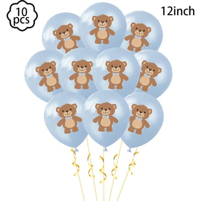 Coffee Brown Teddy Bear Balloon Number Heart Balloon set kid Birthday Party Decoration Baby Shower wedding Valentine's Day decor