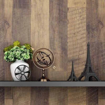 Hout Zelfklevende Zelfklevende Film 60CM x 5M Behang Bruin Waterdicht Houtlook Decoratieve Film Peel en Stick voor Woonkamer Kast Meubels Tafelblad