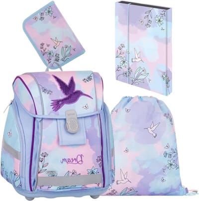 Schooltas 4-delig - Compleet schoolset - Naar school gaan - Ergonomisch ontwerp - 27 liter - Blauw