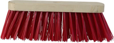 Betra bezemkop - buitenbezem - rood - FSC hout/kunstvezel - 30 cm