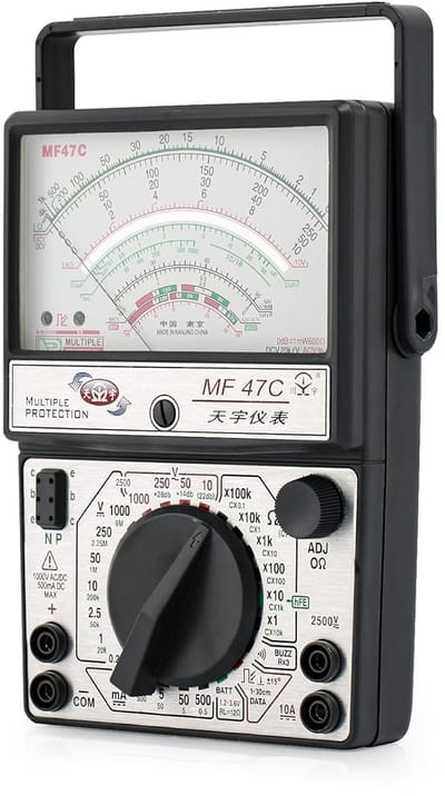 Analoge Multimeter - Wijzer Meetinstrument - Elektrische Metingen - Brandingsbescherming - Tot 2500V