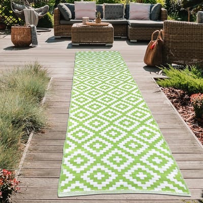 Weerbestendig buitentapijt 90 x 300 cm - Duurzaam en onderhoudsvriendelijk voor tuin en camping
