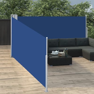 vidaXL - Windscherm - uittrekbaar - 100x1000 - cm - blauw