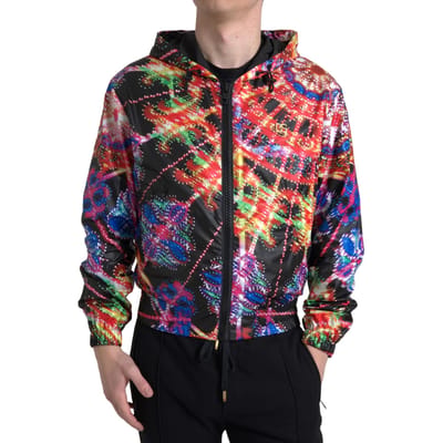 Vegas Lights Print Hoodie Jasje
