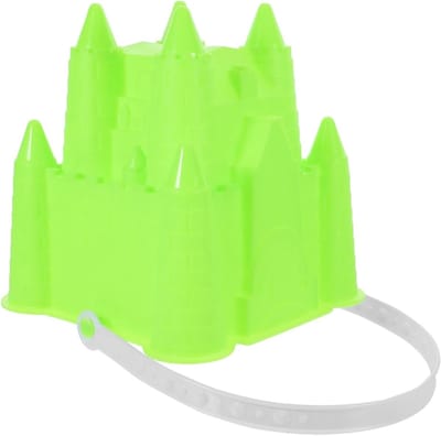 Kindersneeuwemmer Speelgoed - Plastic Emmer Buiten - Buiten Spelletjes - Creatief Kasteel Ontwerp - 19X17cm - Geel