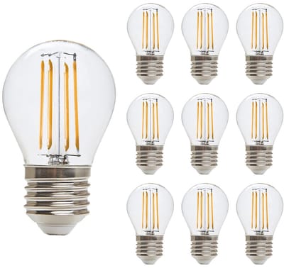Kobi LED Filamentlamp E27 4W - 470lm - 3000K - 360° Licht - 230V - Kaarsvorm - Voor Woonruimte, Bedlamp of Vintage Armaturen - 10 stuks