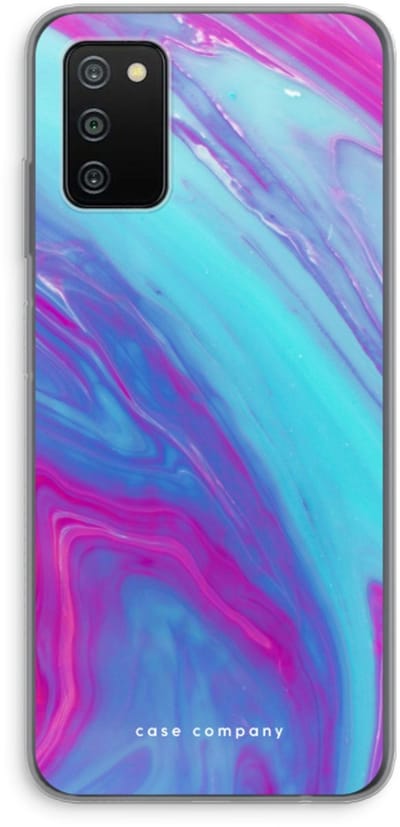 Hoesje geschikt voor Samsung Galaxy A03S hoesje - Zweverige regenboog - Soft Cover Telefoonhoesje - Bescherming aan alle Kanten en Schermrand