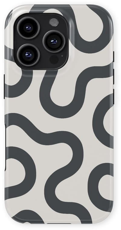 DripCase Motion Flow Tough Hoesje geschikt voor iPhone 16 Pro | Backcover met Mag | Trendy Design | Valbescherming | Graphite Glide