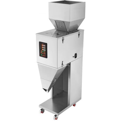 VEVOR Deeltjesvulmachine, Automatische Vulmachine van 0,022-2,2lbs/10-1000g met Voetpedaal, Roestvrijstalen Weegvulmachine, Weegvulmachine voor Bonen, Zaden, Granen, Thee, Korrelsverpakking