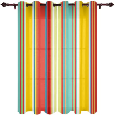 Moderne Gordijnen met Verloopstrepen voor Woonkamer Slaapkamer Gordijn Keuken Behandeling Jaloezieën Draperieën 135W x 92H(cm) x1