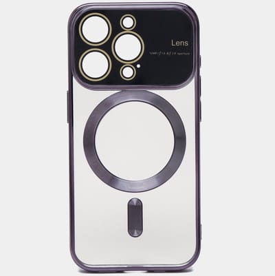 Magnetische Hoes Geschikt voor iPhone 15 Pro Max – Stijlvolle Bescherming met Ingebouwde MagSafe en Camera Lens Bescherming Protector - Paars