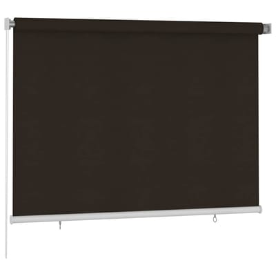 vidaXL - Rolgordijn - voor - buiten - 205(B)x140(H) - cm - HDPE - bruin