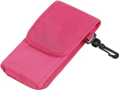 Duurzame Opvouwbare Boodschappentas van Polyester - Roze Shopper met Lange Hengsels en Karabijnhaak - 38 x 42 cm