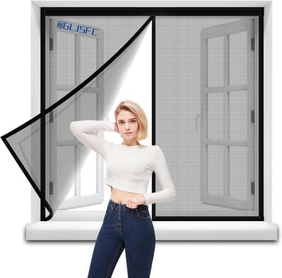 Magnetisch Horren Gordijn 175x240 cm - Vliegengordijn Hor Zwart voor Deur en Ramen