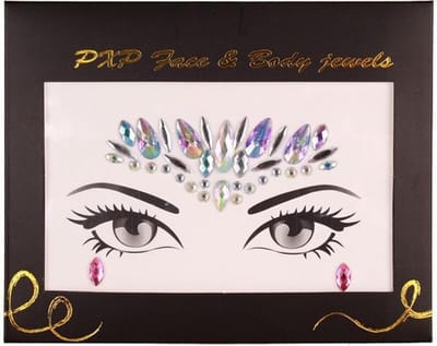 PartyXplosion Face & Body Jewels - CARNAVAL- FESTIVAL - PRIDE - Model D 18203