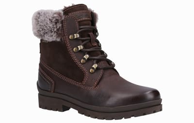 Cotswold Evenlode Leren Dames Bruine Winter Enkellaarzen