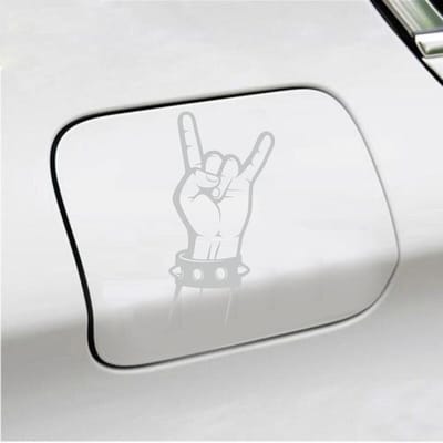 Bumpersticker - Rock N Roll - 16 X 10 - Licht Grijs