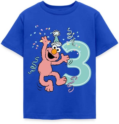 Sesamstraat Elmo Verjaardag 3 Jaar Cadeau T-Shirt Kinderen