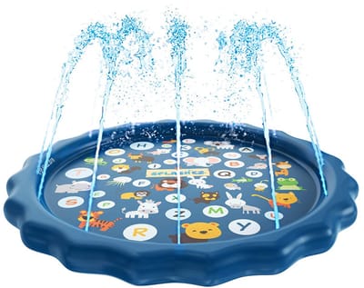 170 cm Splash Pad Waterspeelmat – Opblaasbaar Speelkleed met Sprinkler – Voor Kinderen & Honden – Extra Dikke Zomer Watermat – Buitenspeelgoed 3-12 Jaar