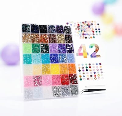 Maison Elara 32.000 Delige Jelly Strass Bedazzling Kit, 3 mm Platte Steentjes voor Knutselen en Versieren