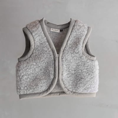 Wollen babybodywarmer Nilo Grijs - XS / 74-92