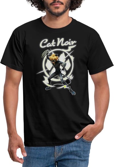 Miraculous Cat Noir Adrien Superheld T-Shirt Heren