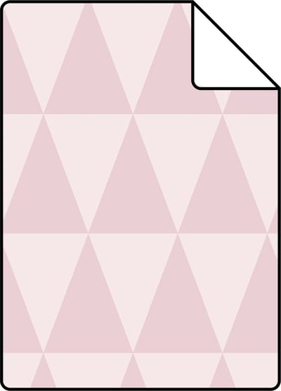 Proefstaal ESTAhome behang grafisch geometrische driehoeken lila roze - 26.5 x 21 cm - 148671-S