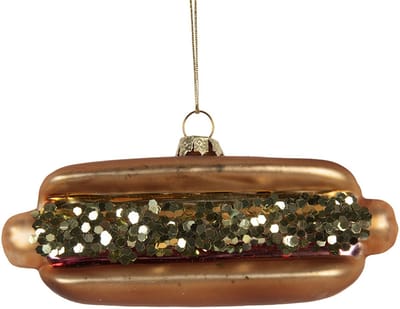 Clayre & Eef Kersthanger 13x4x6 cm Bruin Glas