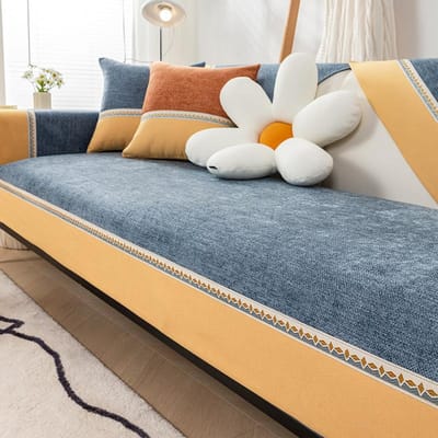 Woonkamer Katoenen Bankhoes Anti-Huisdier Krab Bescherming Bankhoes Linnen Bankkussenhoes Universeel Antislip Bankkussen 70x70cm 1pcs