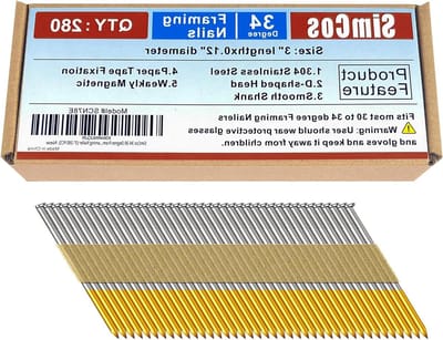 Framing Nagels - Spijkers RVS - Houtconstructie - D-kop gladde schacht - 3 inch - 280 stuks - Zilver