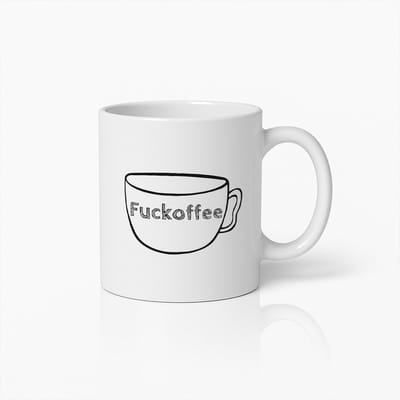 330ml Grappige Fuckoffee Koffiemok – Humoristisch en Stoer Koffieliefhebber Cadeau – Unieke Mok voor Thuis en Kantoor