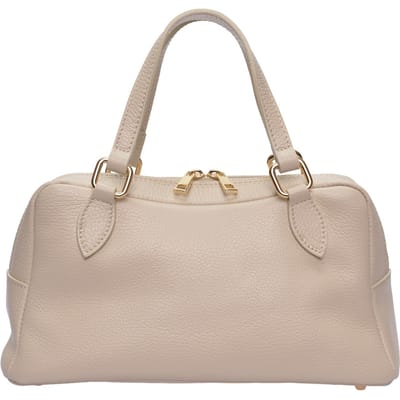 Roberta M Beige Rundleer Tas